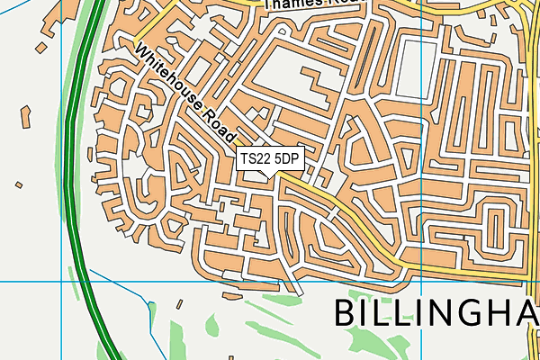 TS22 5DP map - OS VectorMap District (Ordnance Survey)