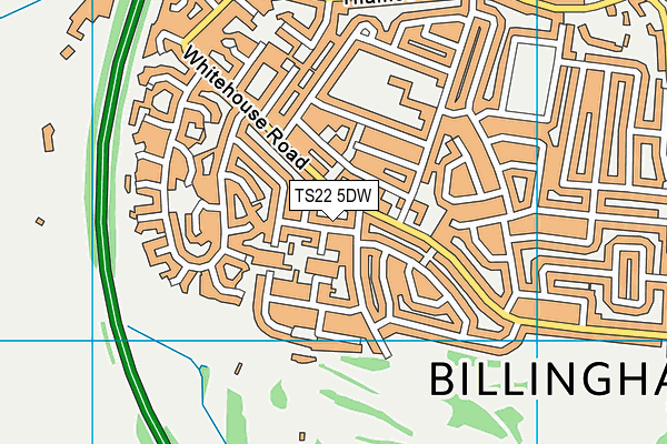 TS22 5DW map - OS VectorMap District (Ordnance Survey)