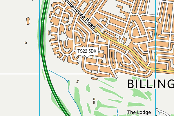 TS22 5DX map - OS VectorMap District (Ordnance Survey)