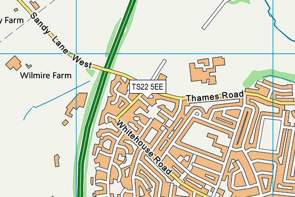 TS22 5EE map - OS VectorMap District (Ordnance Survey)