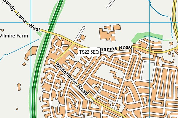TS22 5EQ map - OS VectorMap District (Ordnance Survey)