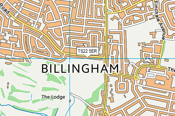 TS22 5ER map - OS VectorMap District (Ordnance Survey)