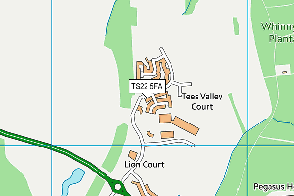 TS22 5FA map - OS VectorMap District (Ordnance Survey)