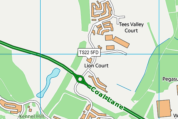 TS22 5FD map - OS VectorMap District (Ordnance Survey)