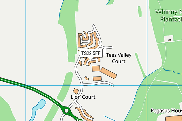 TS22 5FF map - OS VectorMap District (Ordnance Survey)