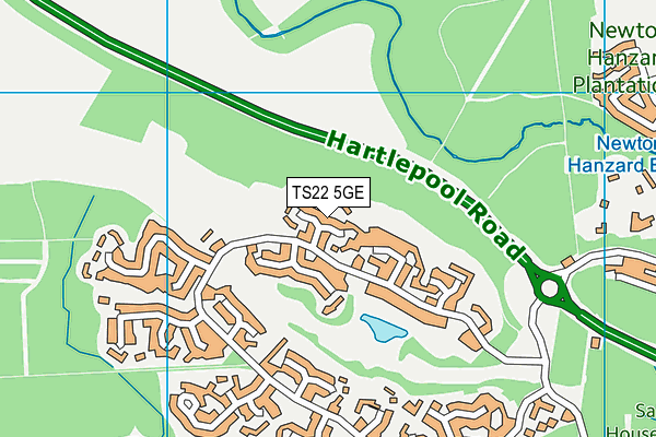 TS22 5GE map - OS VectorMap District (Ordnance Survey)