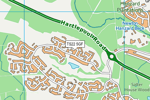 TS22 5GF map - OS VectorMap District (Ordnance Survey)