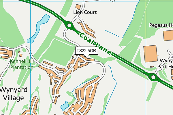 TS22 5GR map - OS VectorMap District (Ordnance Survey)