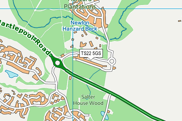 TS22 5GS map - OS VectorMap District (Ordnance Survey)