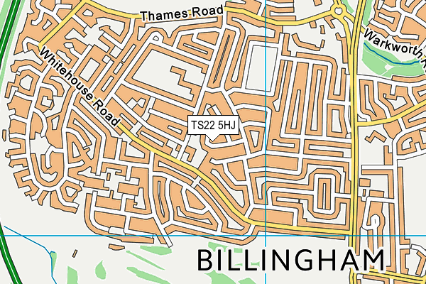 TS22 5HJ map - OS VectorMap District (Ordnance Survey)