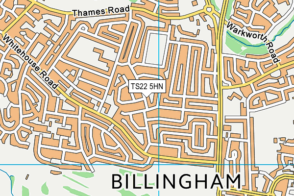 TS22 5HN map - OS VectorMap District (Ordnance Survey)