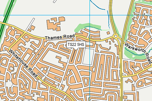 TS22 5HS map - OS VectorMap District (Ordnance Survey)