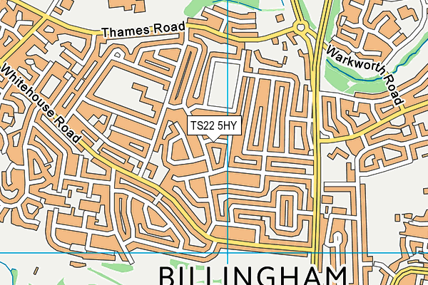 TS22 5HY map - OS VectorMap District (Ordnance Survey)