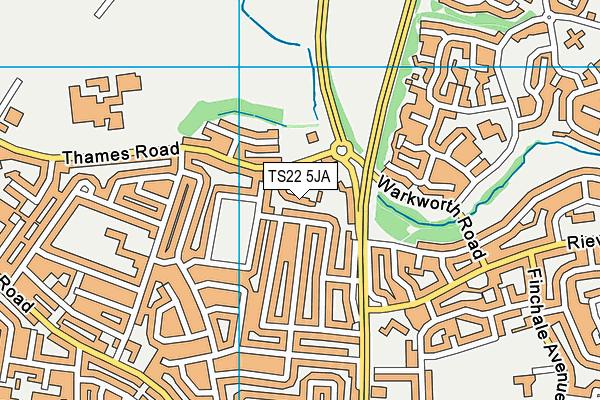 TS22 5JA map - OS VectorMap District (Ordnance Survey)