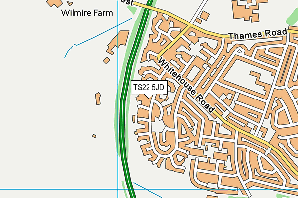 TS22 5JD map - OS VectorMap District (Ordnance Survey)