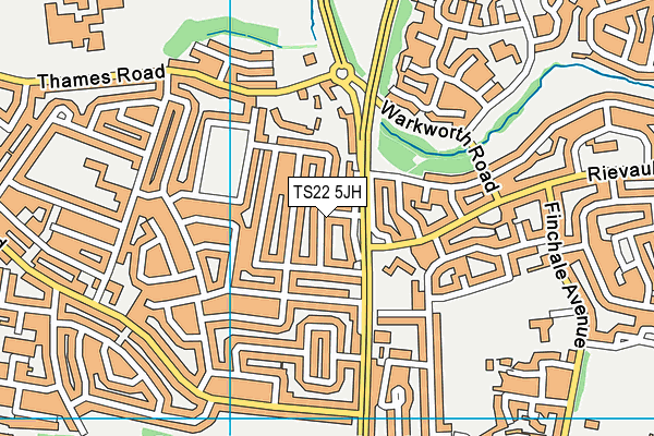 TS22 5JH map - OS VectorMap District (Ordnance Survey)