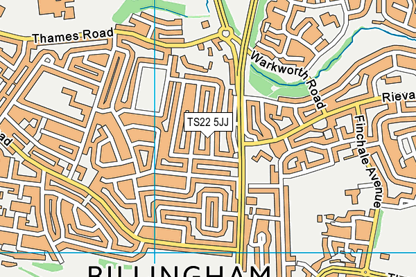 TS22 5JJ map - OS VectorMap District (Ordnance Survey)