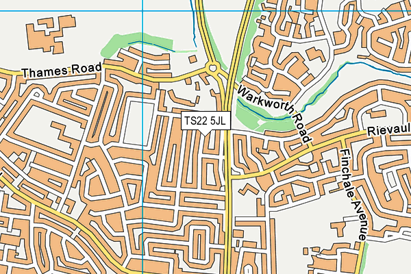 TS22 5JL map - OS VectorMap District (Ordnance Survey)