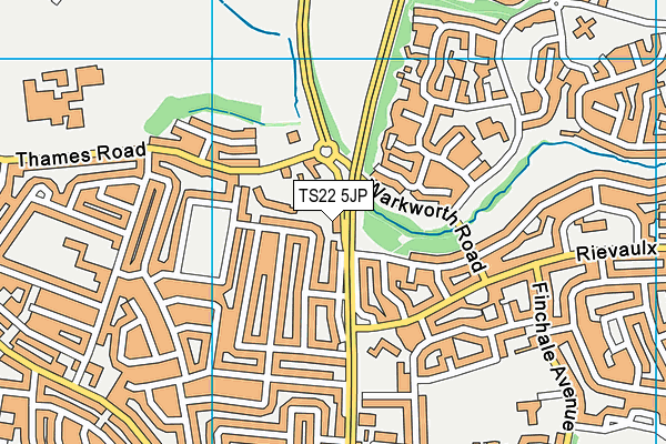 TS22 5JP map - OS VectorMap District (Ordnance Survey)