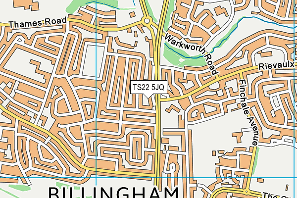 TS22 5JQ map - OS VectorMap District (Ordnance Survey)