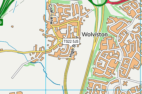 TS22 5JS map - OS VectorMap District (Ordnance Survey)