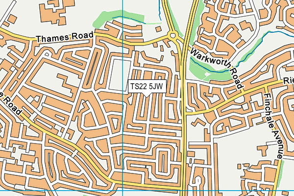 TS22 5JW map - OS VectorMap District (Ordnance Survey)