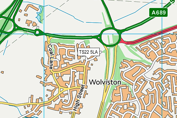 TS22 5LA map - OS VectorMap District (Ordnance Survey)