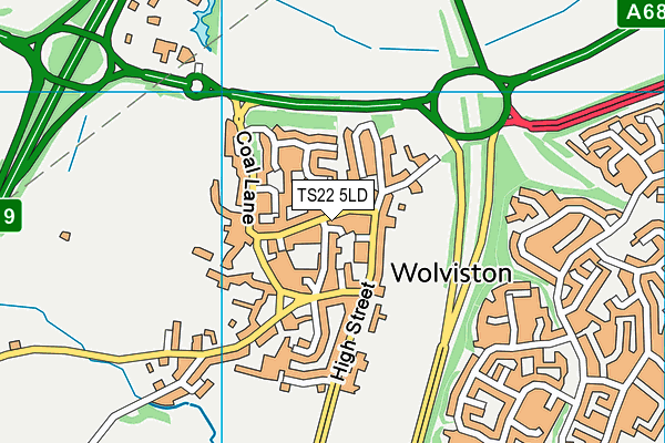 TS22 5LD map - OS VectorMap District (Ordnance Survey)