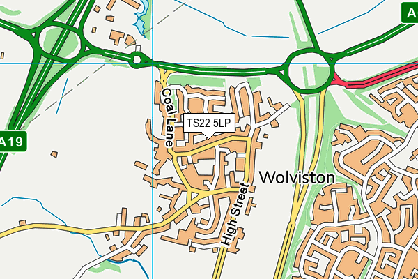 TS22 5LP map - OS VectorMap District (Ordnance Survey)