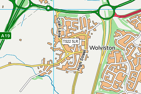 TS22 5LR map - OS VectorMap District (Ordnance Survey)