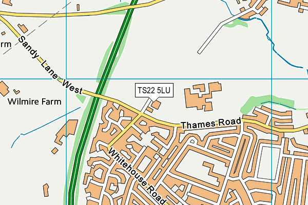 St Pauls R.c. Primary School map (TS22 5LU) - OS VectorMap District (Ordnance Survey)