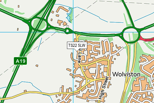 TS22 5LW map - OS VectorMap District (Ordnance Survey)