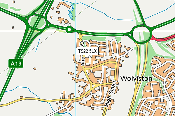 TS22 5LX map - OS VectorMap District (Ordnance Survey)
