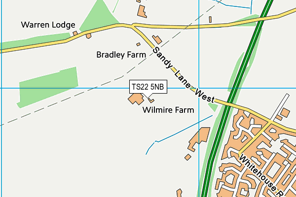 Wolviston Cricket Club map (TS22 5NB) - OS VectorMap District (Ordnance Survey)