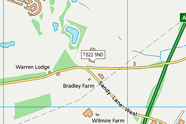 TS22 5ND map - OS VectorMap District (Ordnance Survey)