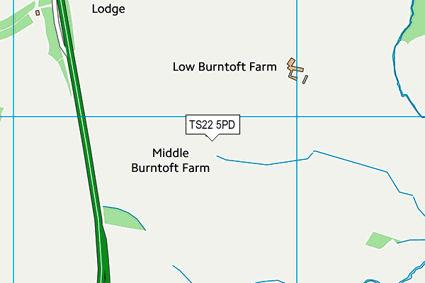 TS22 5PD map - OS VectorMap District (Ordnance Survey)