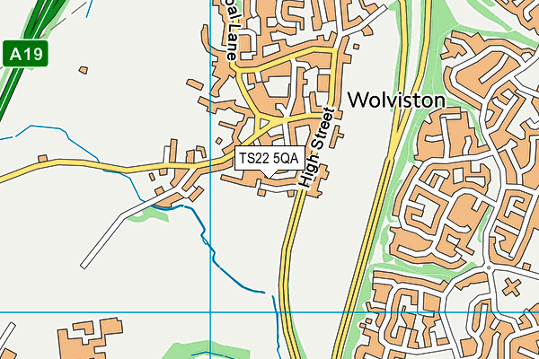 TS22 5QA map - OS VectorMap District (Ordnance Survey)