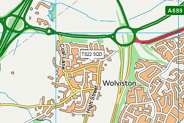 TS22 5QD map - OS VectorMap District (Ordnance Survey)