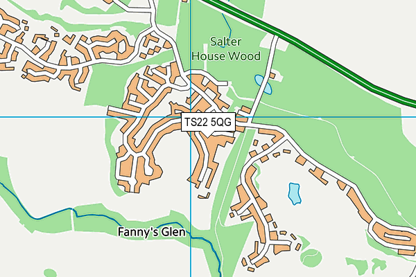 TS22 5QG map - OS VectorMap District (Ordnance Survey)
