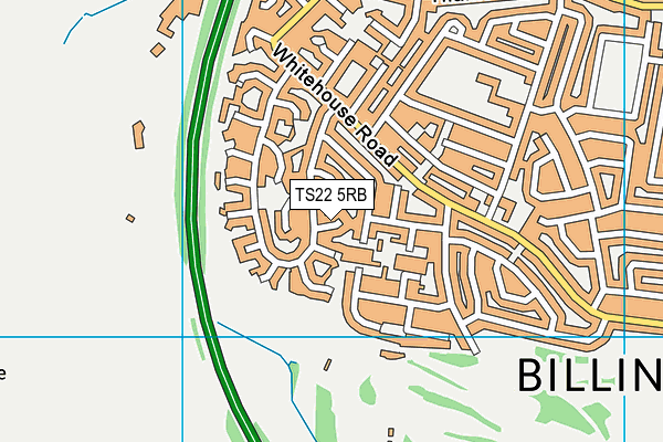 TS22 5RB map - OS VectorMap District (Ordnance Survey)