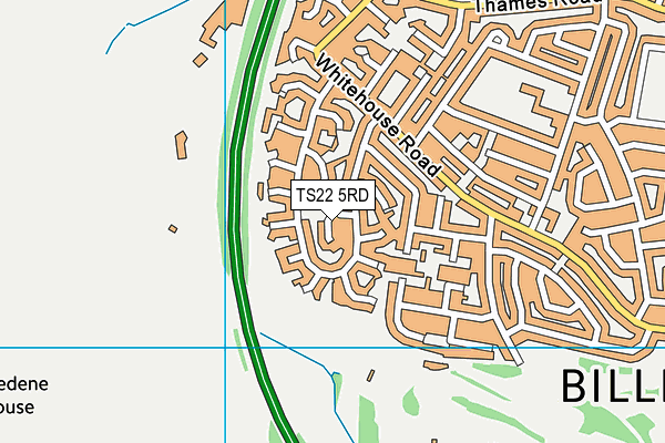 TS22 5RD map - OS VectorMap District (Ordnance Survey)