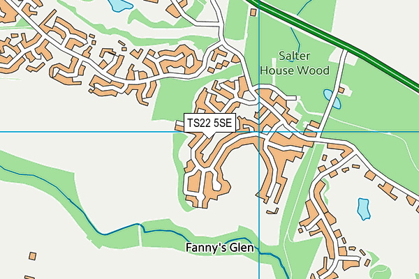 TS22 5SE map - OS VectorMap District (Ordnance Survey)