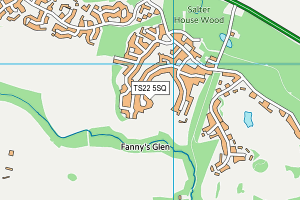 TS22 5SQ map - OS VectorMap District (Ordnance Survey)