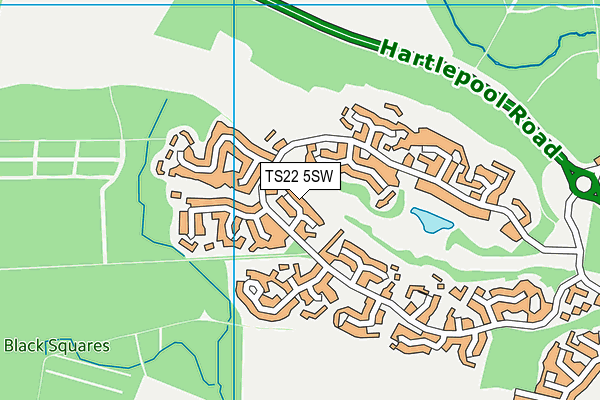 TS22 5SW map - OS VectorMap District (Ordnance Survey)
