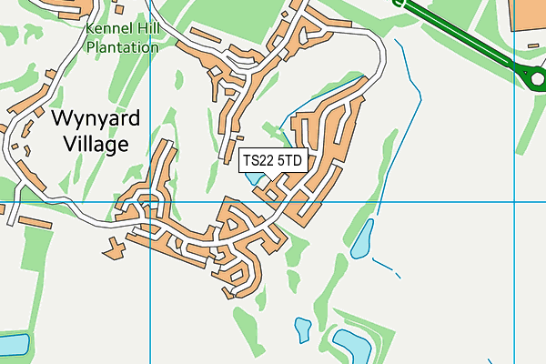 TS22 5TD map - OS VectorMap District (Ordnance Survey)