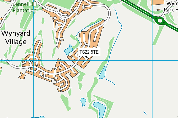 TS22 5TE map - OS VectorMap District (Ordnance Survey)