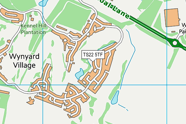 TS22 5TF map - OS VectorMap District (Ordnance Survey)