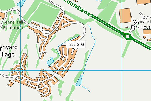 TS22 5TG map - OS VectorMap District (Ordnance Survey)
