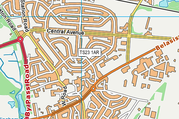 TS23 1AR map - OS VectorMap District (Ordnance Survey)