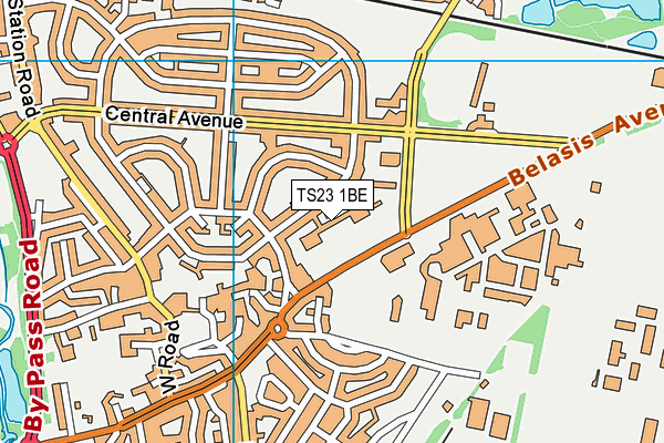 Billingham South Community Primary School map (TS23 1BE) - OS VectorMap District (Ordnance Survey)